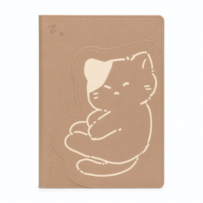Cute Embossed Faux PU Pocket Journal Notebook