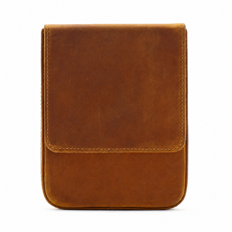 Magnetic Folding Leather Pencil Case