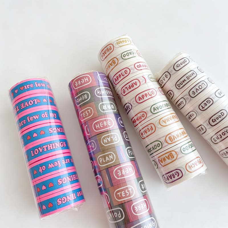 Bubble Letter Washi Tape Sticker Tape