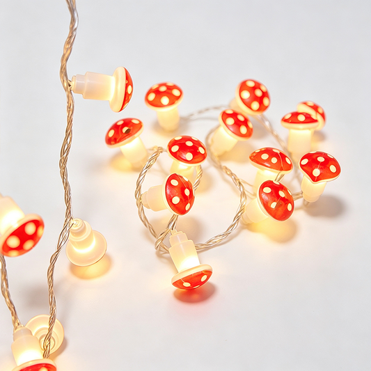 Mushroom Battery Operated String Lights