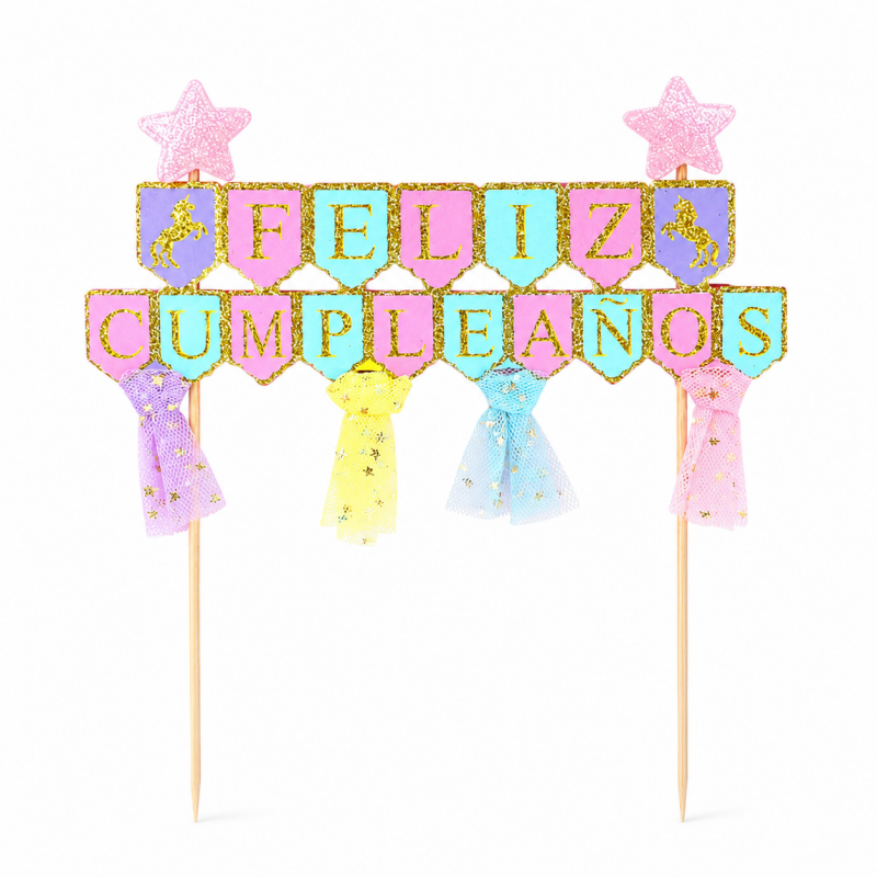 10 Birthday Minimalist Cake Topper Set