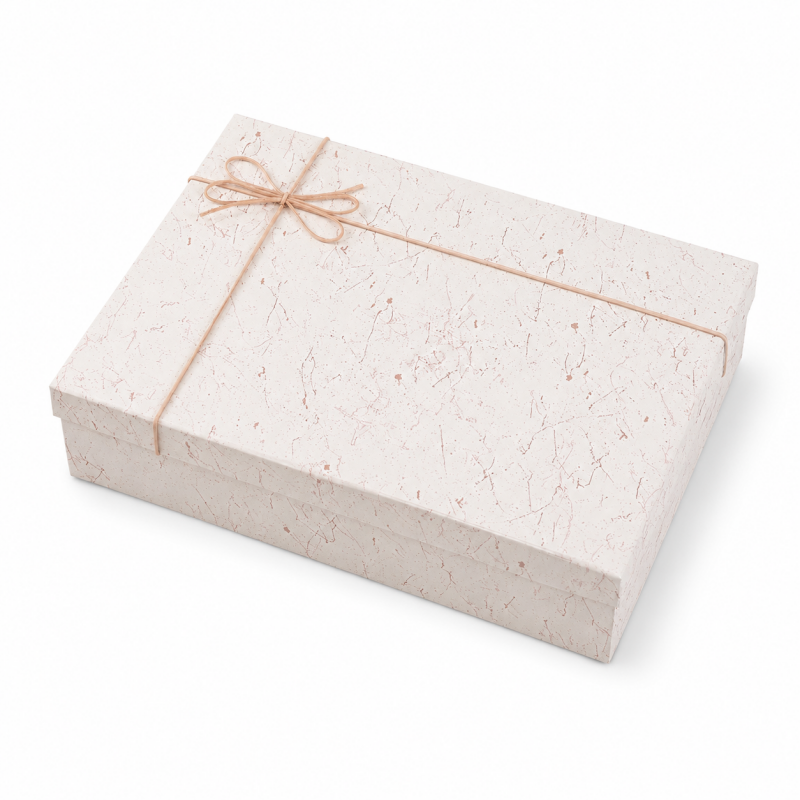 Speckled Bow Gift Box Empty Paper Gift Packaging Box
