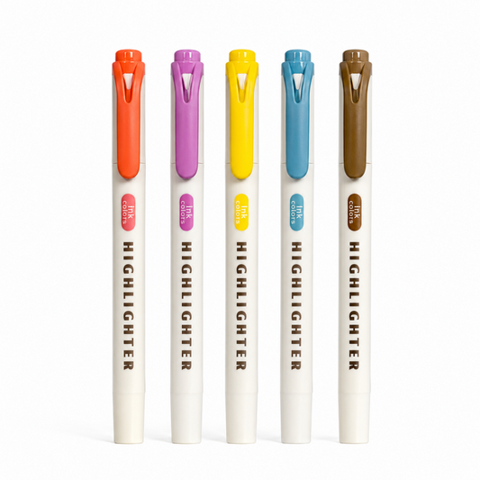 Multicolor Chisel Tip Highlighter Set