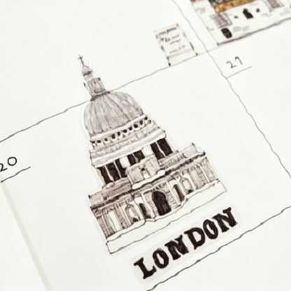 Suatelier Days in London Waterproof PVC Sticker Sheets – Pack of 10