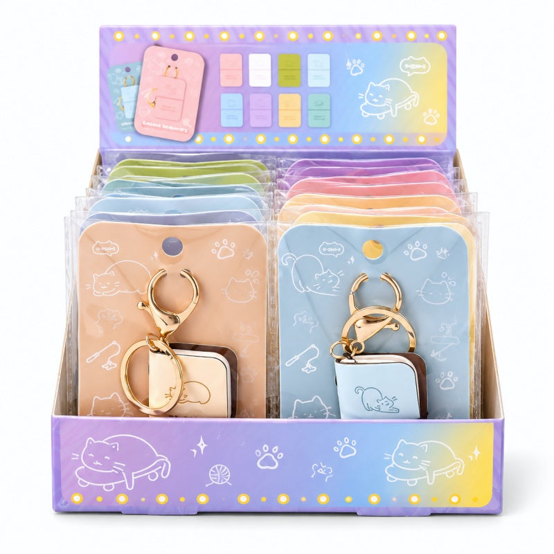 Mini PU Leather Notebook Keychain Pendant