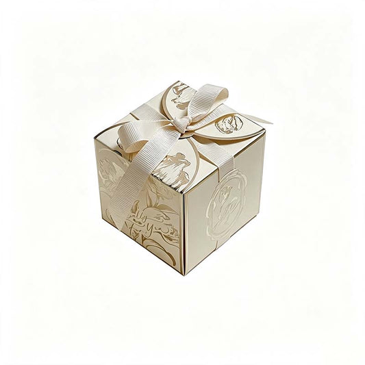 10 Foil Ribbon Cube Gift Box