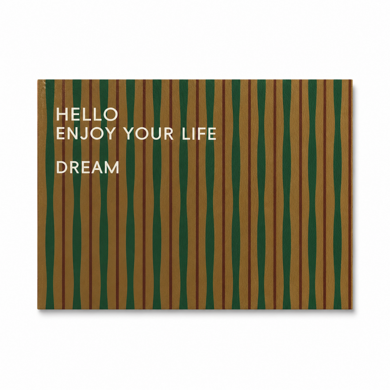 Vintage Stripe Leather Placemat