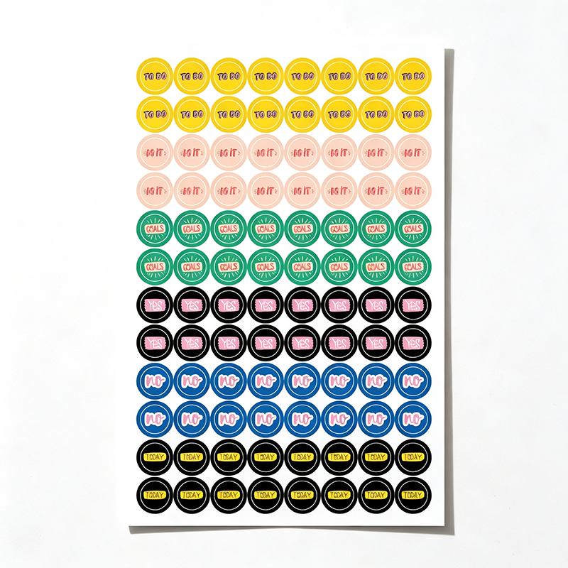 Colorful Planner Reminder Stickers Sticker Sheet