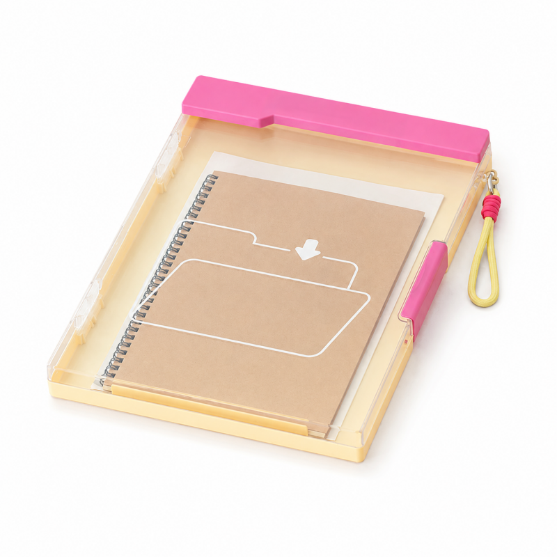 A4 Transparent Dual Clip Organizer