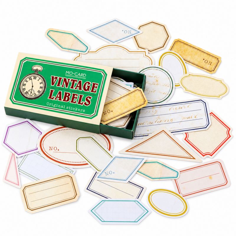 Vintage Label Boxed Stickers