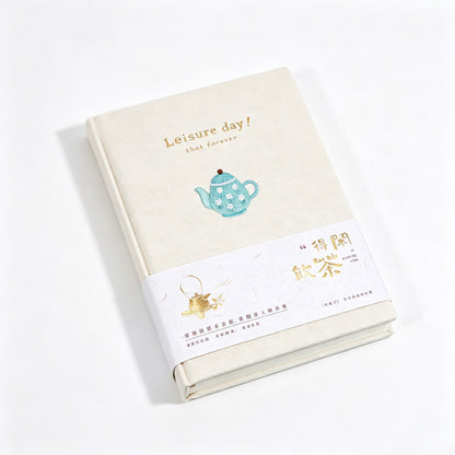 Leisure Tea Time A5 Embroidered Fabric Hardcover Journal