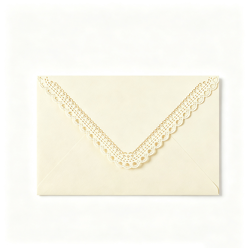 Lace Trim Color Envelopes