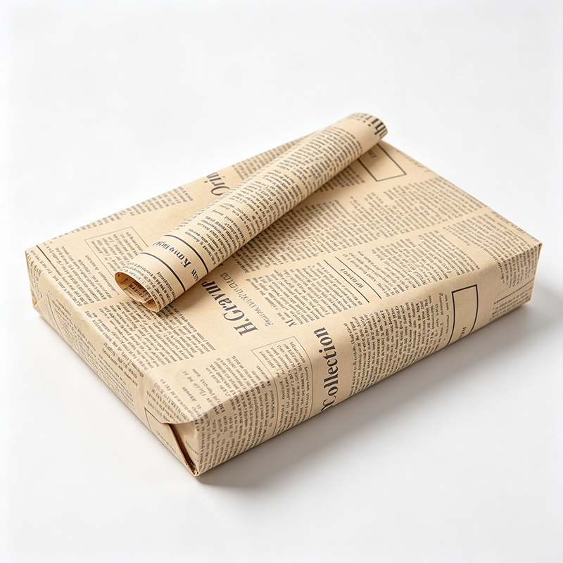 5 Newspaper Kraft Floral Wrap