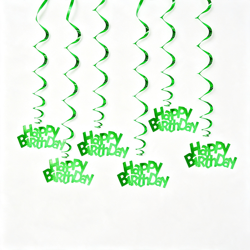 Happy Birthday Hanging Spiral Decorations Set