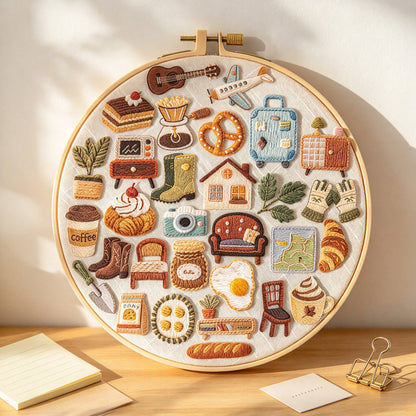 Warm Little Things Sticker Pack - Printed Embroidery Effect