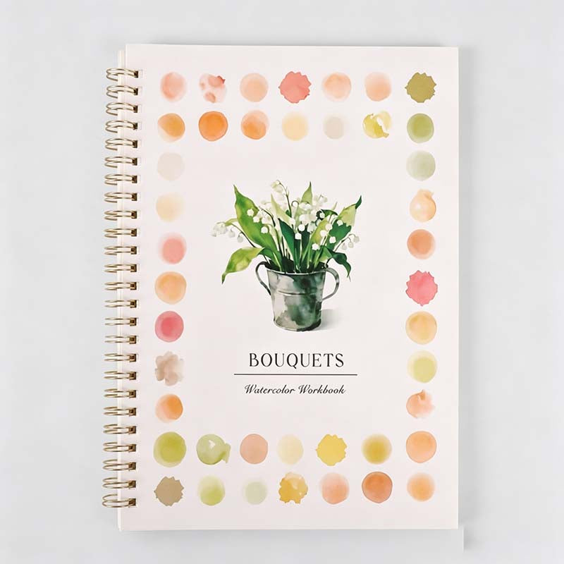 Botanical Dot Border Spiral Sketchbook