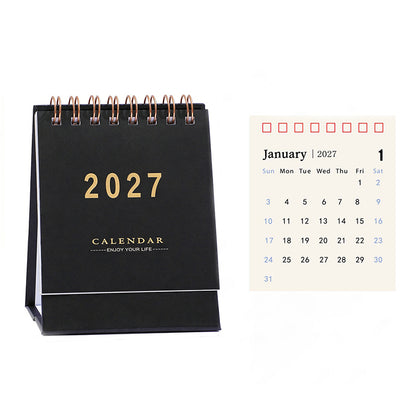 2027 Gold-Foil Mini Desk Calendar