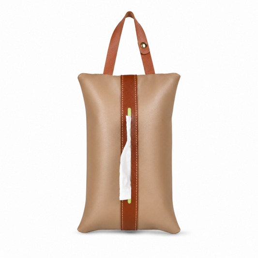 Car Hanging Leather Tissue Holder