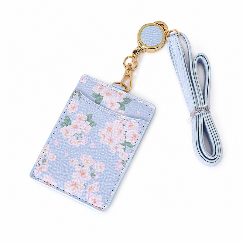 Blossom Print Lanyard Card Holder