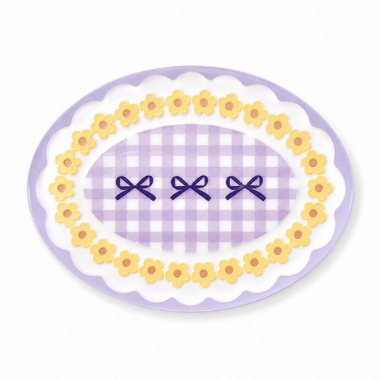 Pastel Lace Print Round Coaster