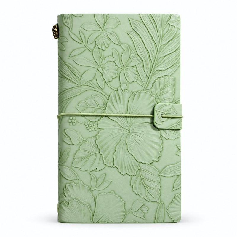 Vintage Embossed Floral Leather Journal