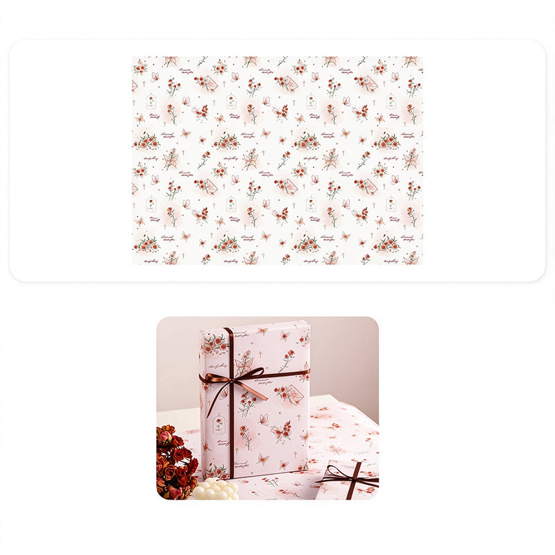 Rose & Butterfly Wrapping Paper