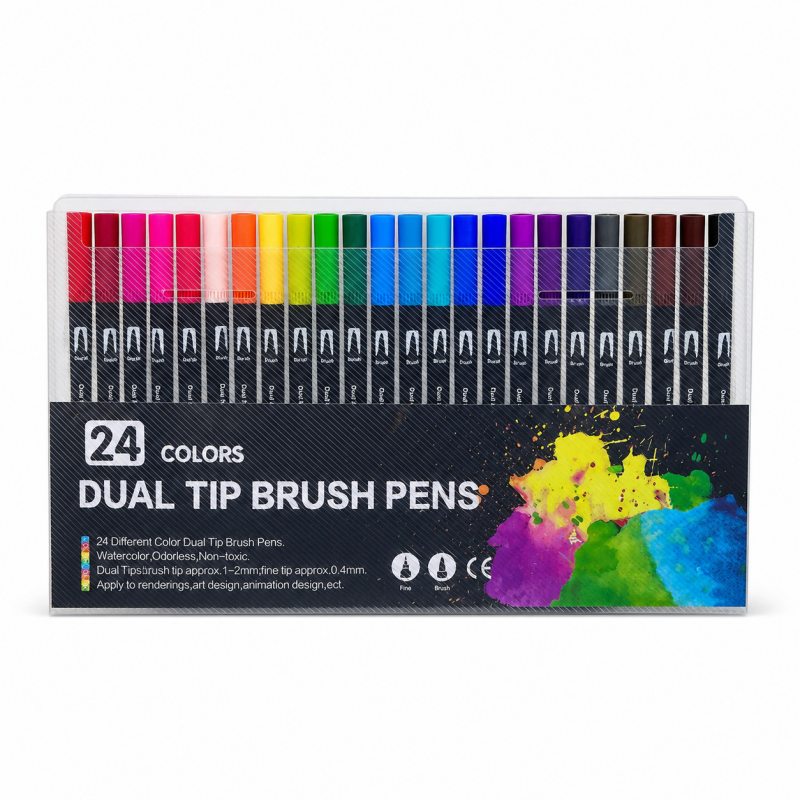 Dual Tip Brush Marker Set