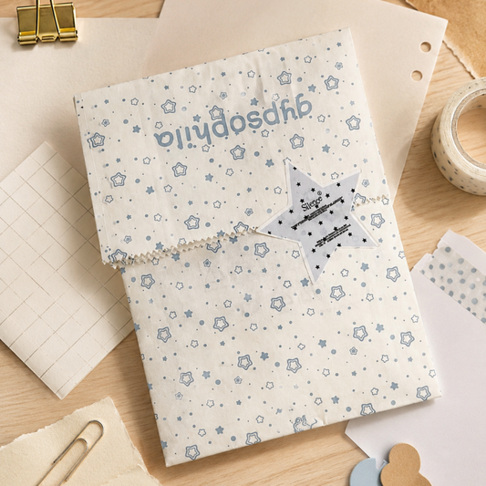Blue Grid Paper Storage Bags