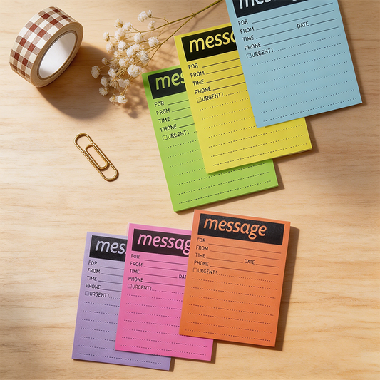Fluorescent Message Sticky Notes Pad