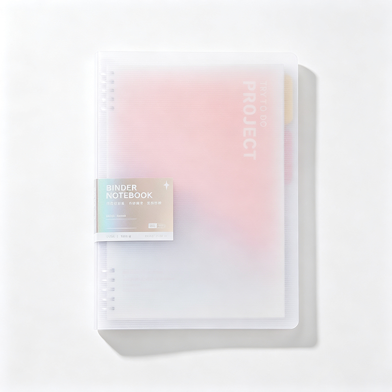 Translucent Pastel Gradient B5 Binder Notebook