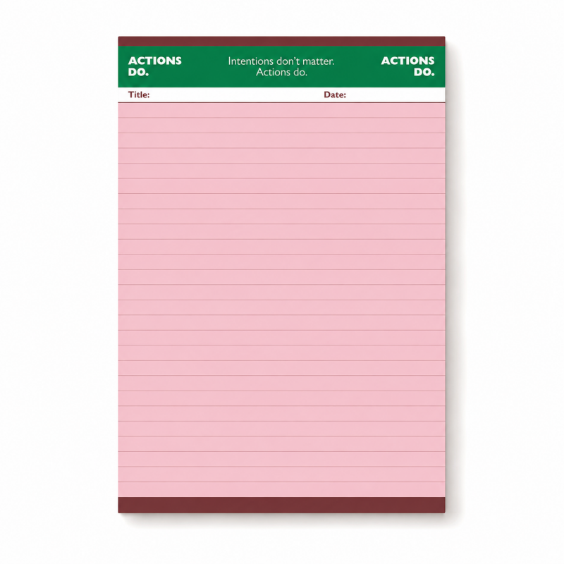 Color Block Schedule Note Pad