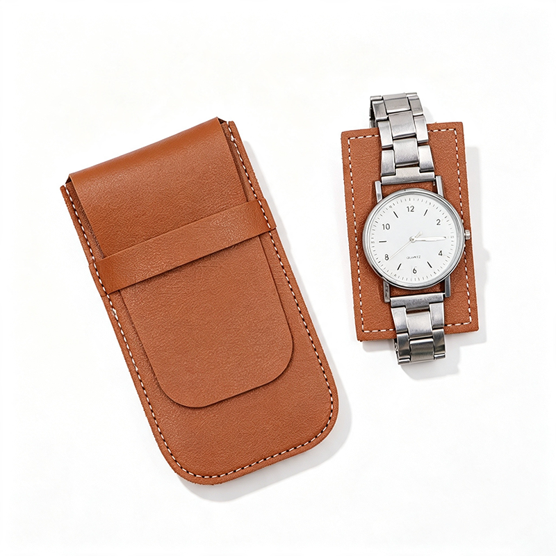Leather Look Watch Travel Pouch