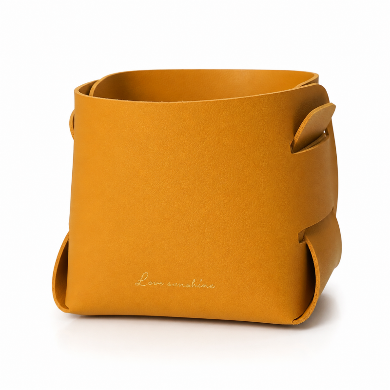 Folded Soft Sided Storage Basket