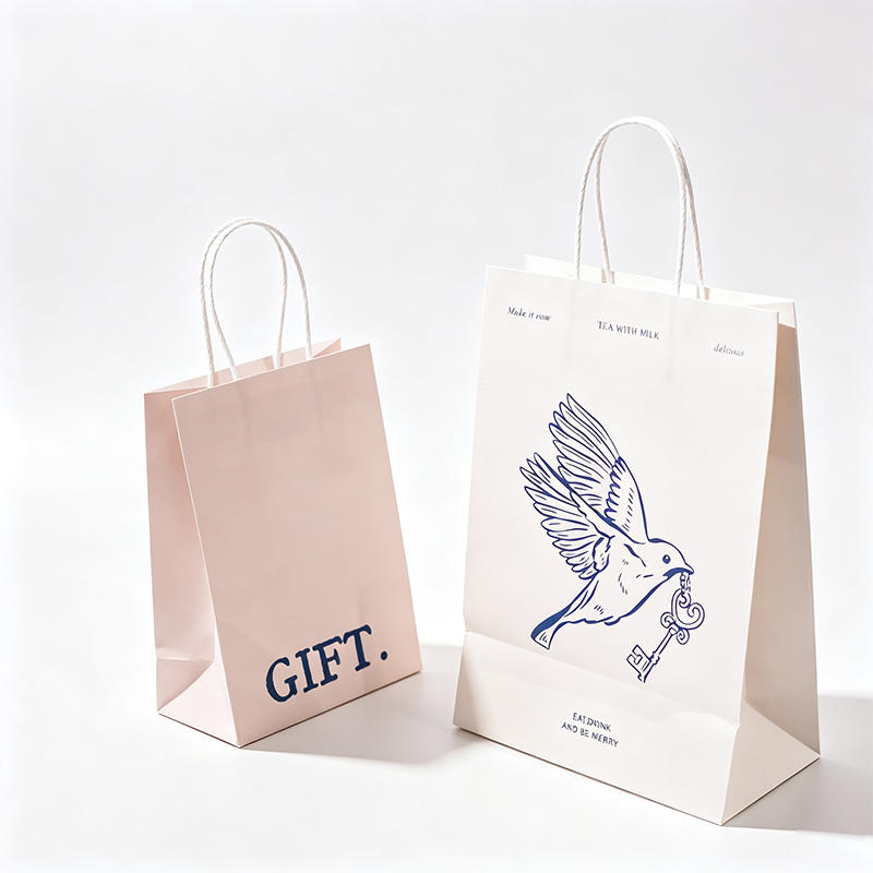 Illustrated Rope Handle Paper Gift Bag