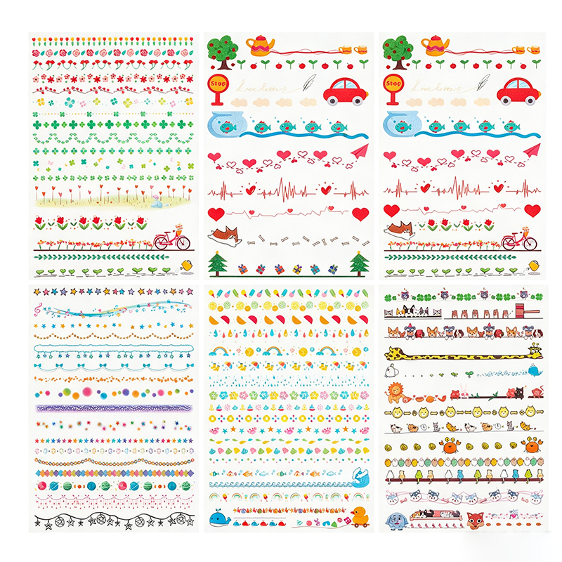 Cute Divider Line Sticker Set Sticker Sheet