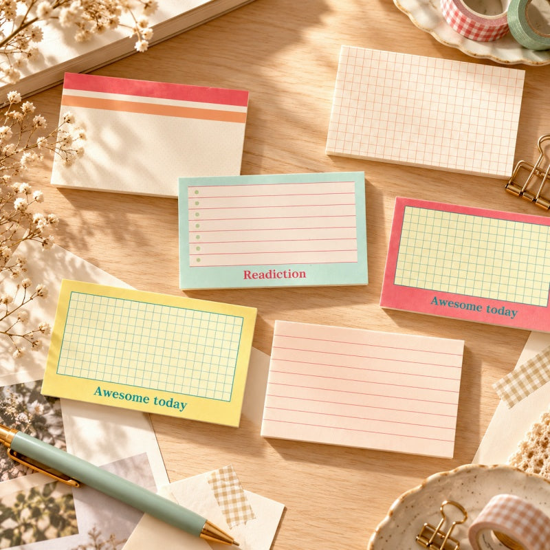 Pastel Memo Index Cards in a Dispenser Box