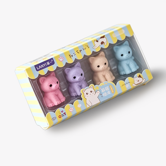 Cat Kawaii Eraser Gift Box