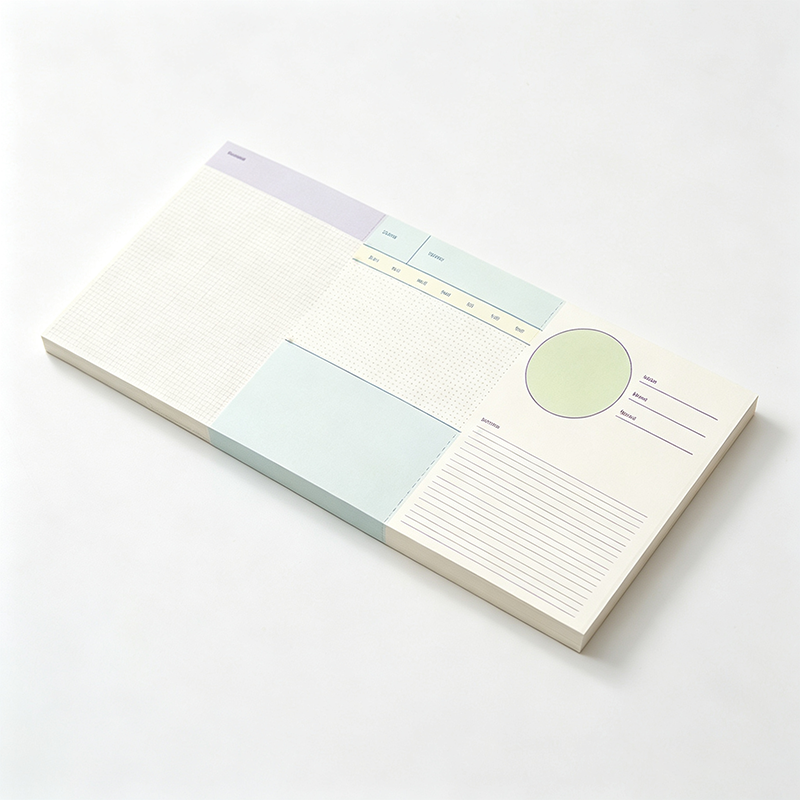 Pastel Three Section Memo Pad