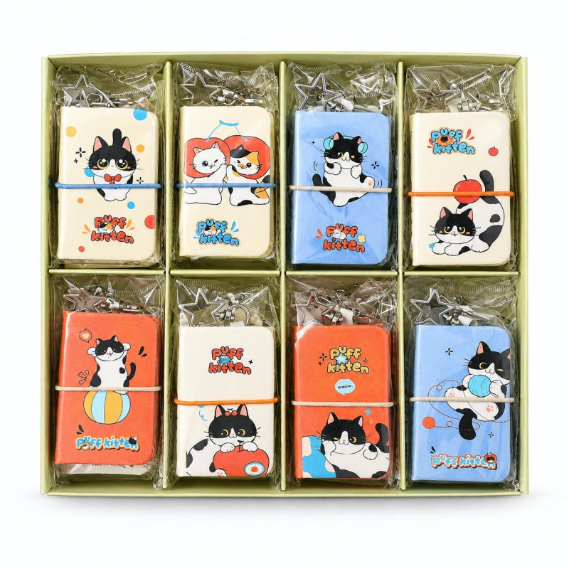 Mini PU Leather Keychain Journal – Assorted Set of 24