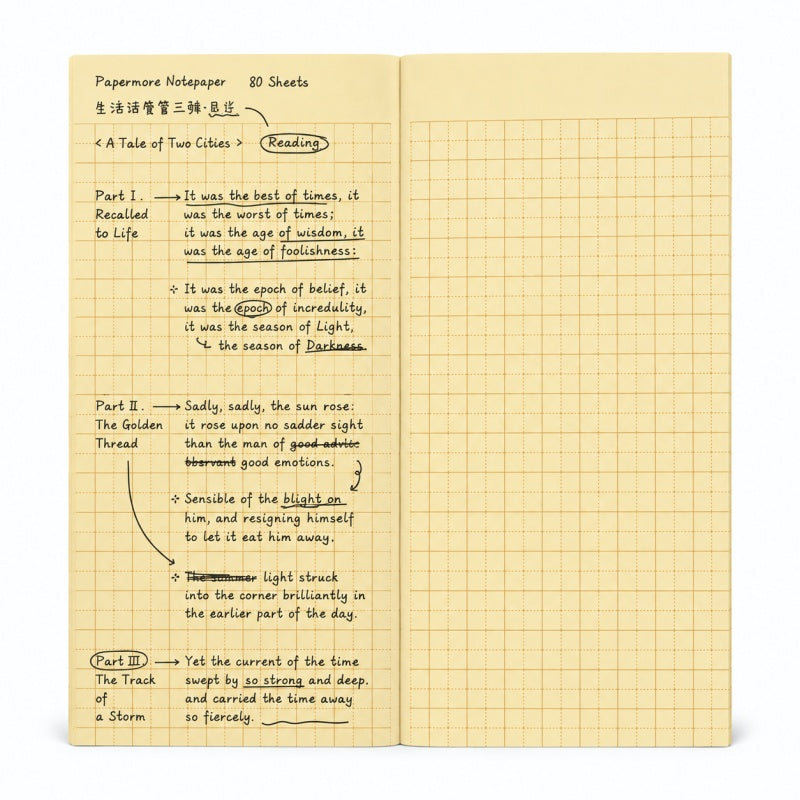 Minimalist Slender Grid Habit Tracker Memo Pad