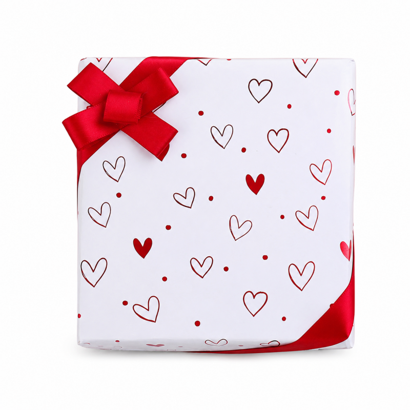 10 Heart Print Gift Wrapping Paper