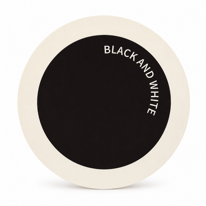 Monochrome Leather Look Coaster Set