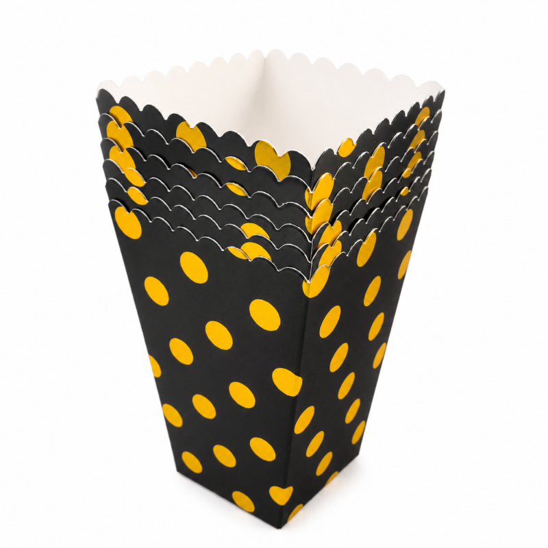 10 Foil Print Popcorn Boxes