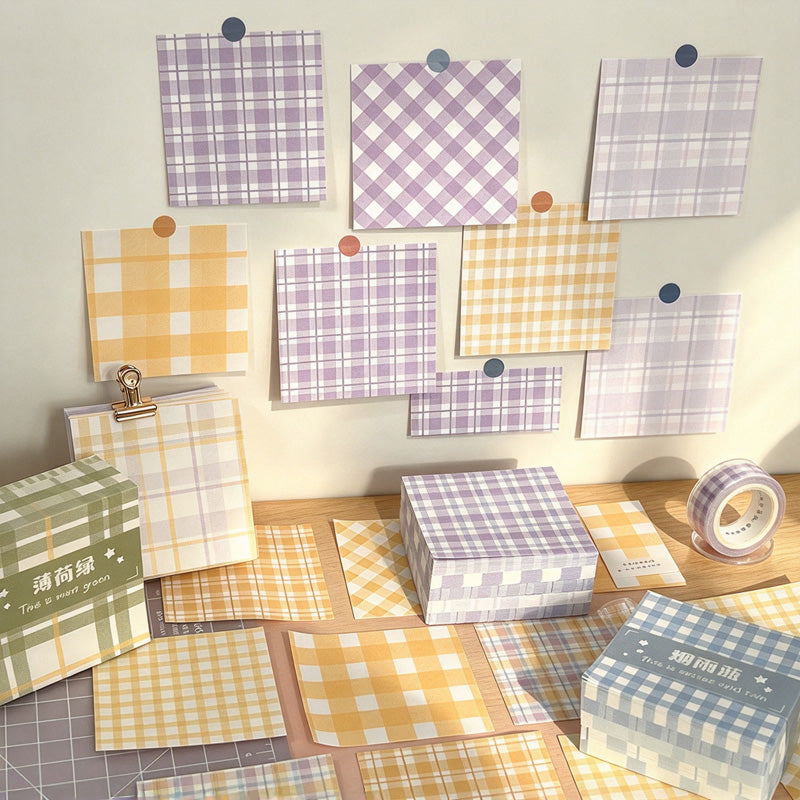 Plaid Grid Memo Pad