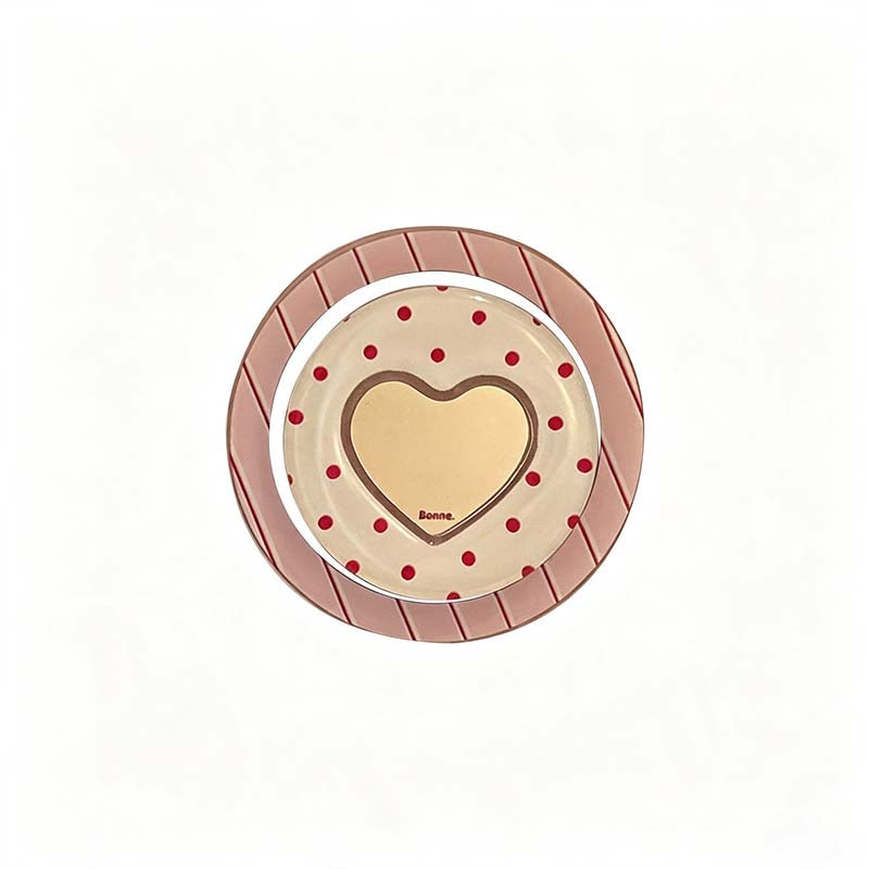 Heart Polka Dot Mirror MagSafe Phone Grip & Stand