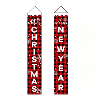 Christmas Porch Banner Door Decorations