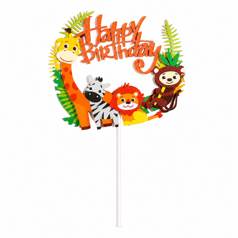 10 Cartoon Birthday Cupcake Topper Collection