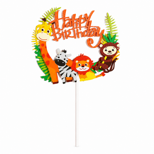 10 Cartoon Birthday Cupcake Topper Collection