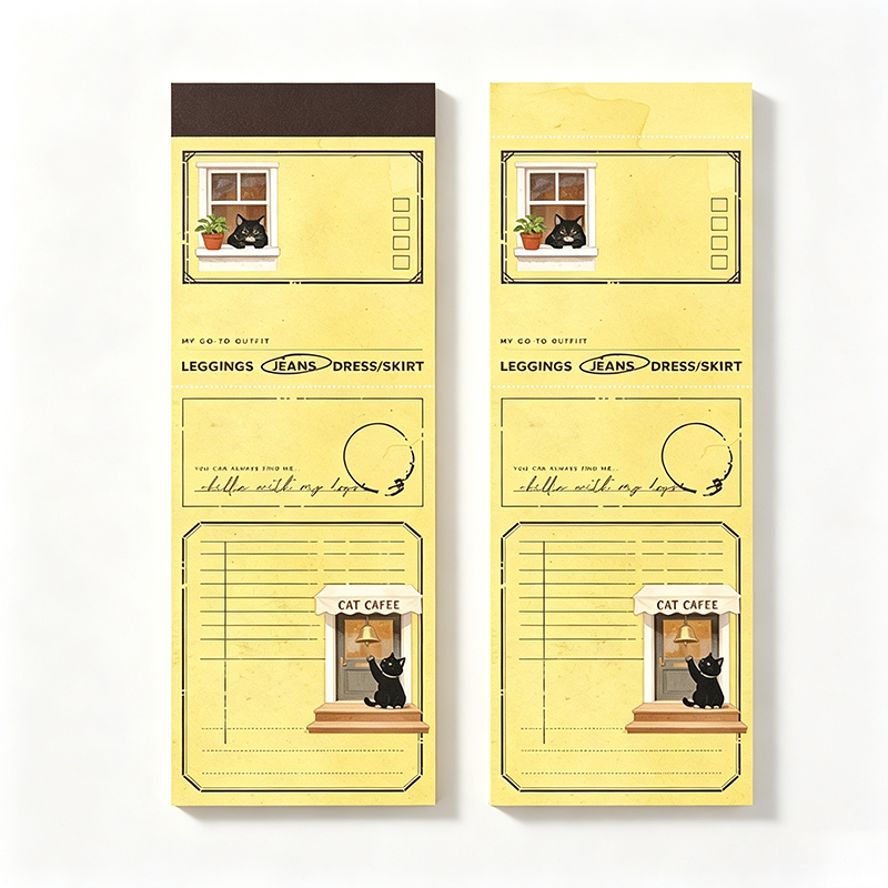 Coffee Tasting Cat Memo Pad