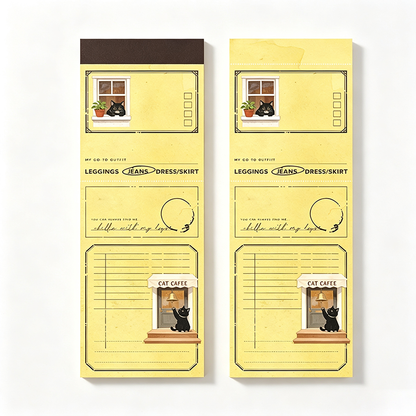 Coffee Tasting Cat Memo Pad